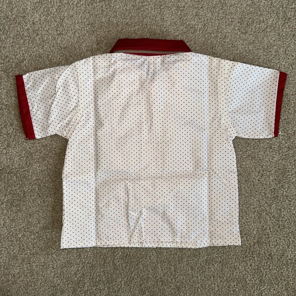 Boys Christmas 1T Short Set 12 Months NOS JCPenney Red & White Shorts Suspenders